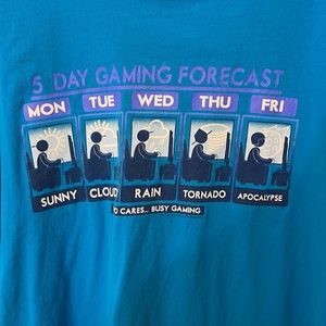 Gaming blue xl t shirt Audio Council 100% cotton funny